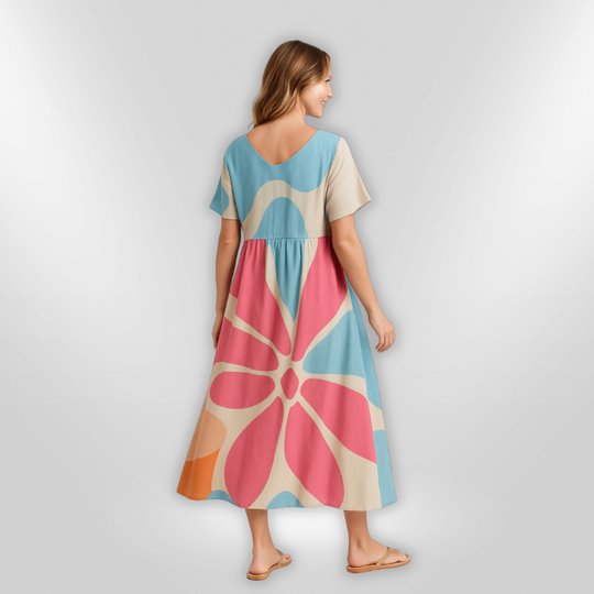 Dames Jurk Floral Zomerjurkjes Katoen 2