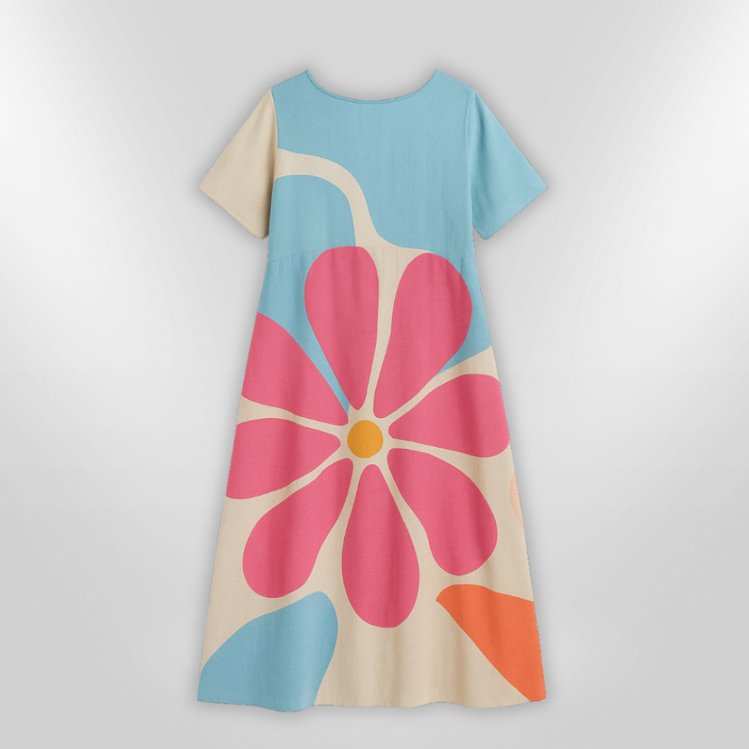 Dames Jurk Floral Zomerjurkjes Katoen 3