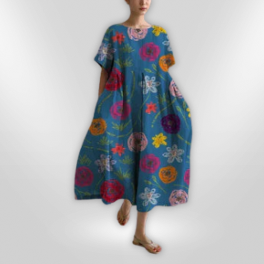 Dames Jurk Floral Zomerjurkjes Katoen 9