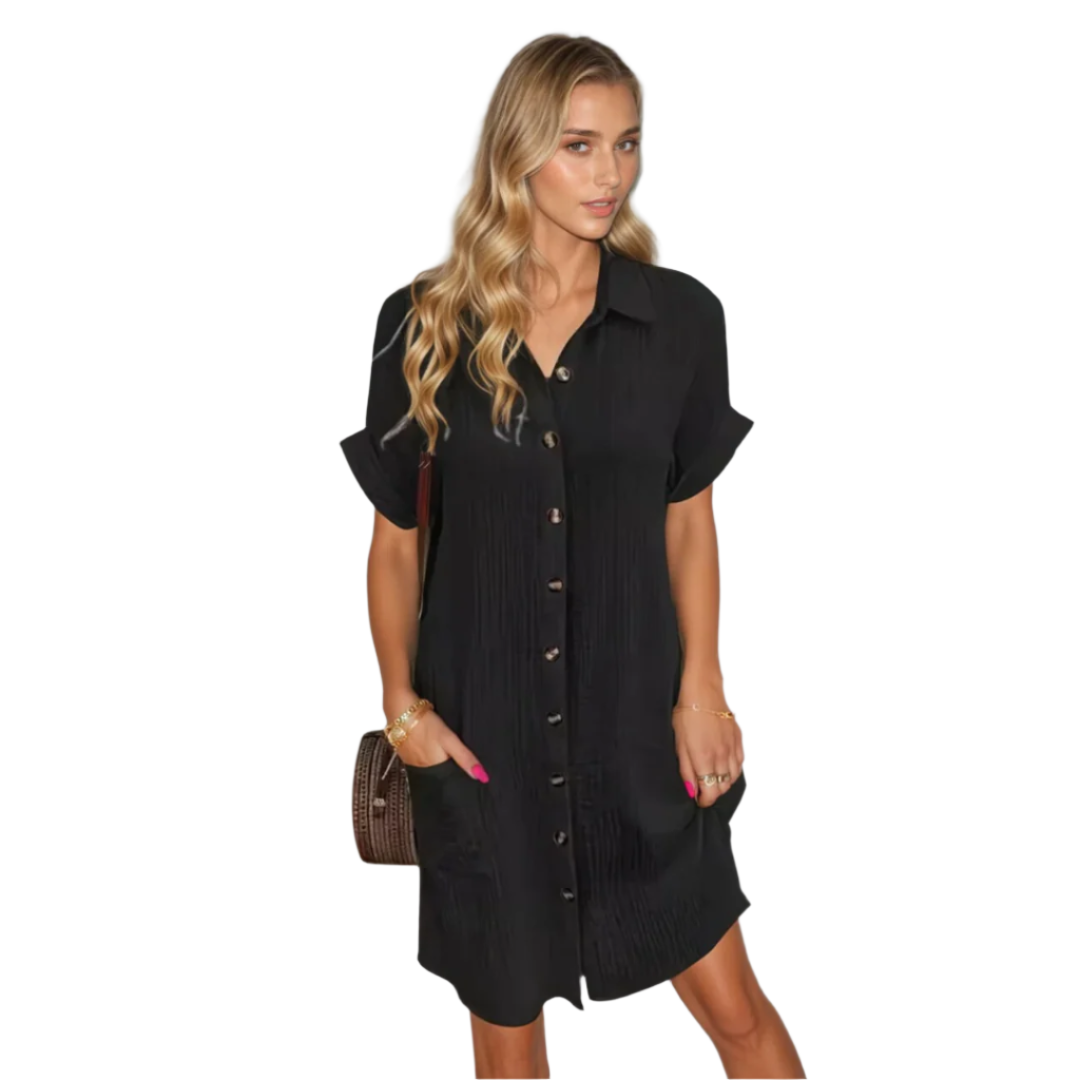 Dames Jurk Korte Mouwen Casual Ademend Comfortabel 0