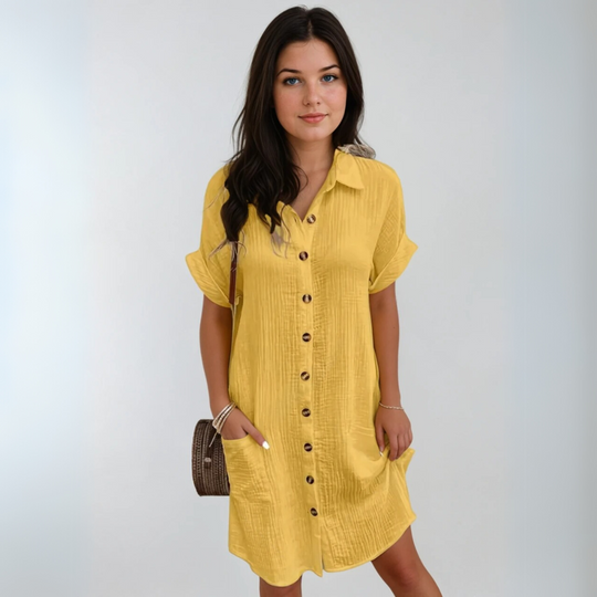 Dames Jurk Korte Mouwen Casual Ademend Comfortabel 5