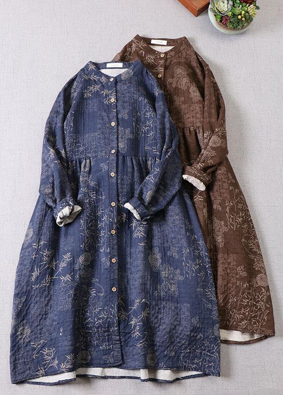 Dames Jurk met Lange Mouwen en Patchwork Design 0