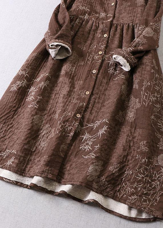 Dames Jurk met Lange Mouwen en Patchwork Design 2