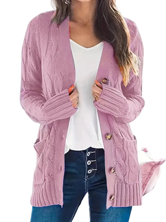 Dames Kabelgebreide Trui Casual met Lange Mouwen 20