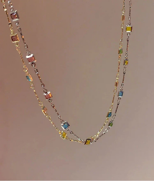 Dames Ketting Fijne Stijl met Kleurrijke Stenen voor Elke Gelegenheid 2