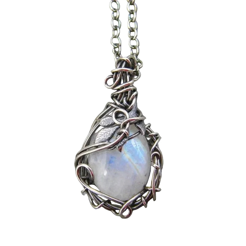 Dames Ketting Retro Met Maansteen Design 0