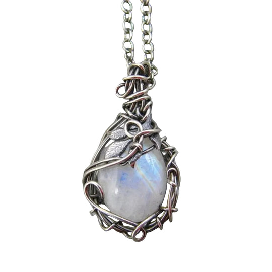 Dames Ketting Retro Met Maansteen Design 0