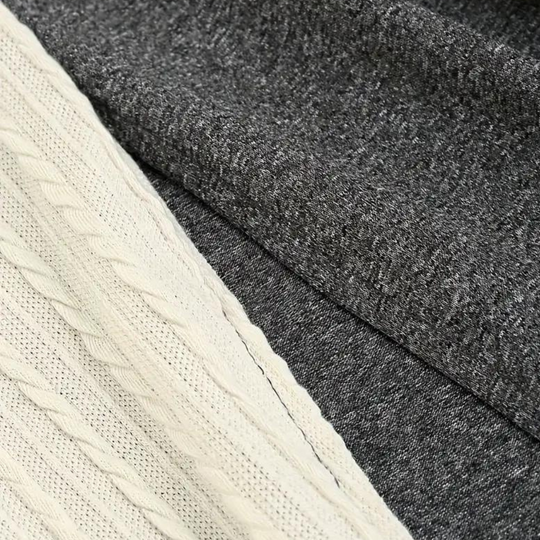 Dames Kleurblok Jurk met Strik - Stijlvolle Feestelijke Kleding voor Herfst en Winter 3
