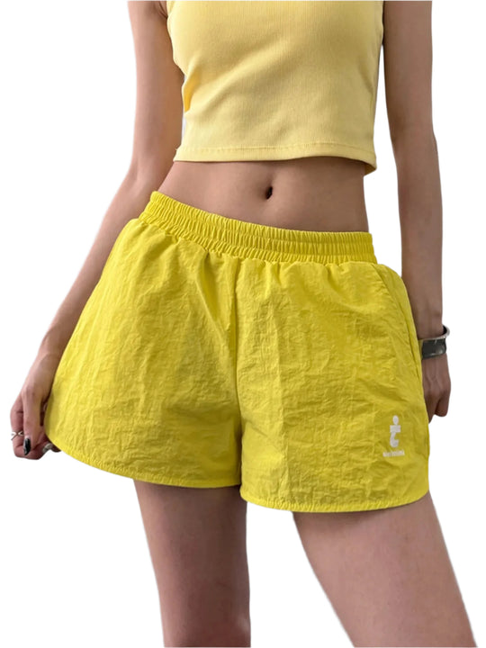 Dames Korte Broek Elastische Taille Katoen Linnen Met Zakken 0