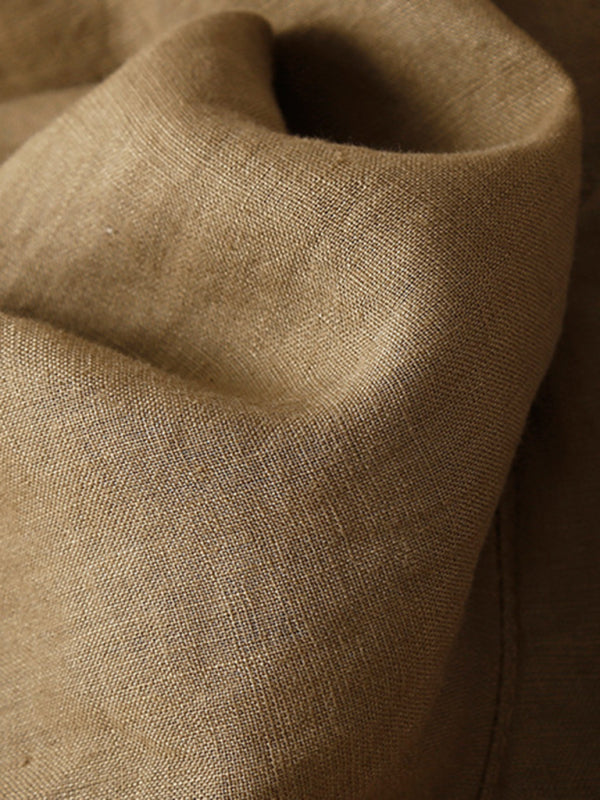 Dames Korte Broek Losse Pasvorm Katoen-Linnen Mix met Kantdetails 8