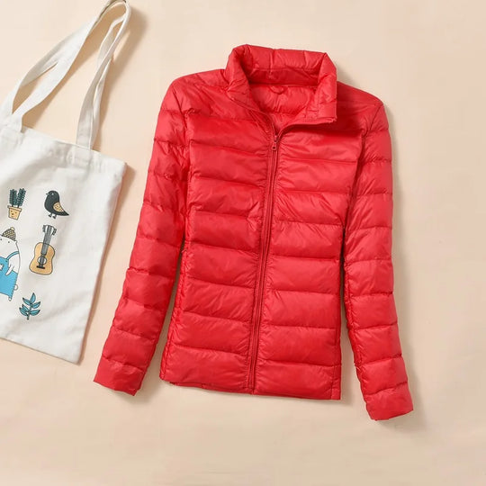 Dames Korte Gevoerde Donsjas met Kap 8