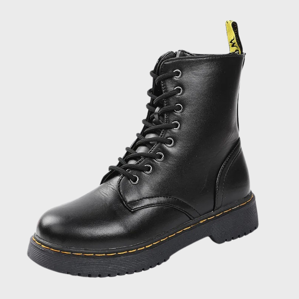Dames Laarzen Combat Boots met Veters en Zijrits voor Casual en Edgy Outfits 1