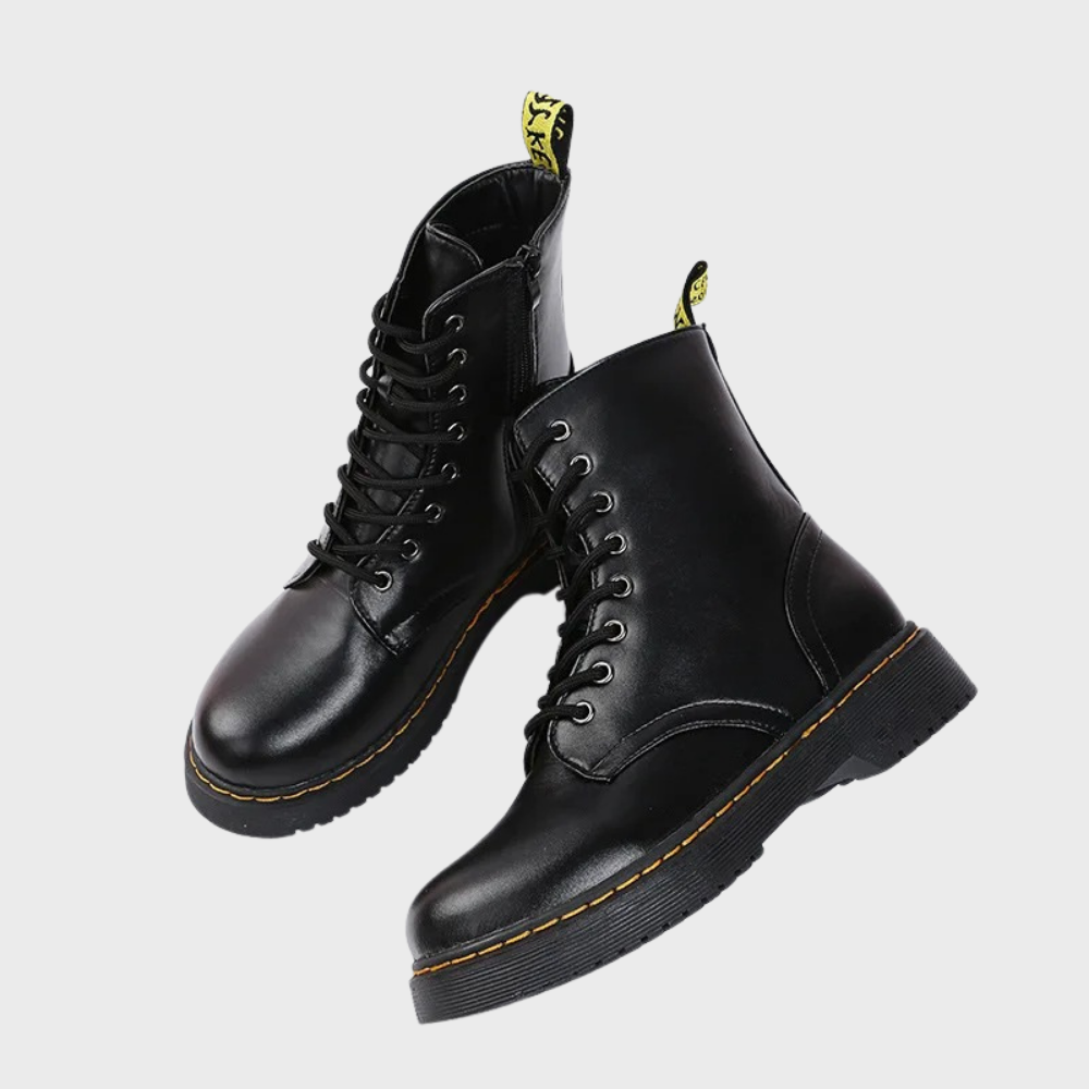 Dames Laarzen Combat Boots met Veters en Zijrits voor Casual en Edgy Outfits 2