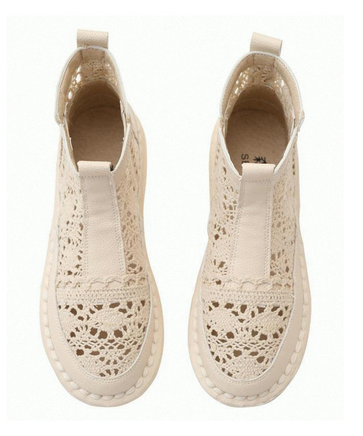 Dames Laarzen Geperforeerd met Kunstsplitsing voor Trendy Casual Stijl 4