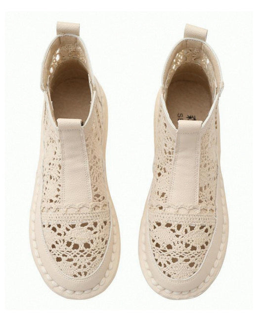 Dames Laarzen Geperforeerd met Kunstsplitsing voor Trendy Casual Stijl 4