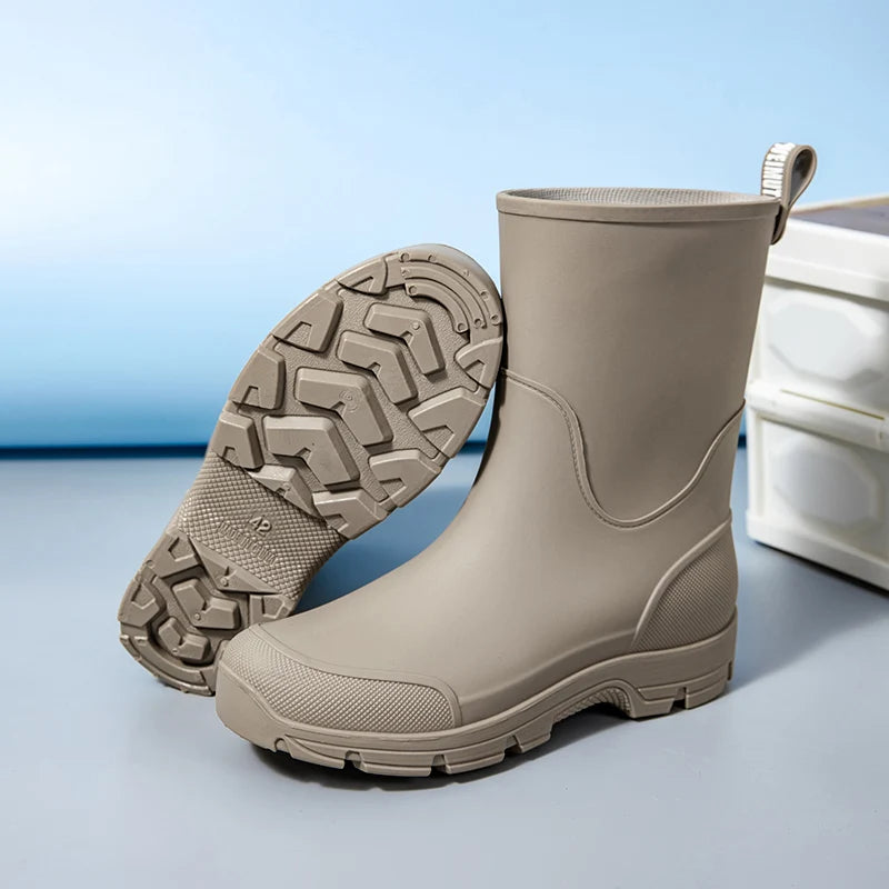 Dames Laarzen Hoge Waterdichte Mid-Calf Boots met Antislip Zool 4