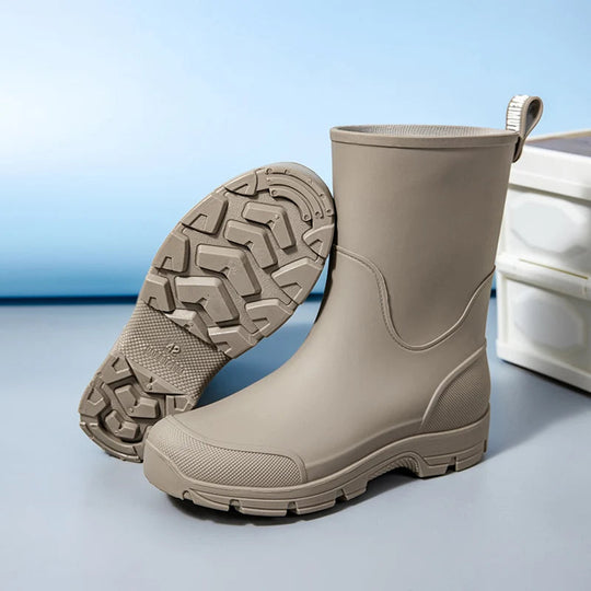 Dames Laarzen Hoge Waterdichte Mid-Calf Boots met Antislip Zool 4