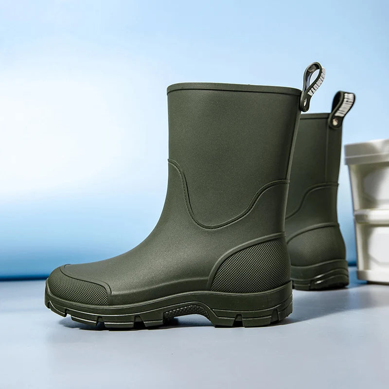 Dames Laarzen Hoge Waterdichte Mid-Calf Boots met Antislip Zool 5