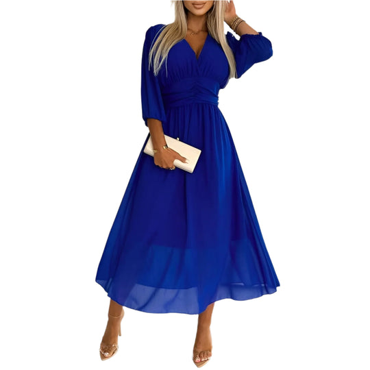 Dames Lange Chiffon Jurk Licht en Elegant voor Feestelijke Kleding en Zomer Kleding 0