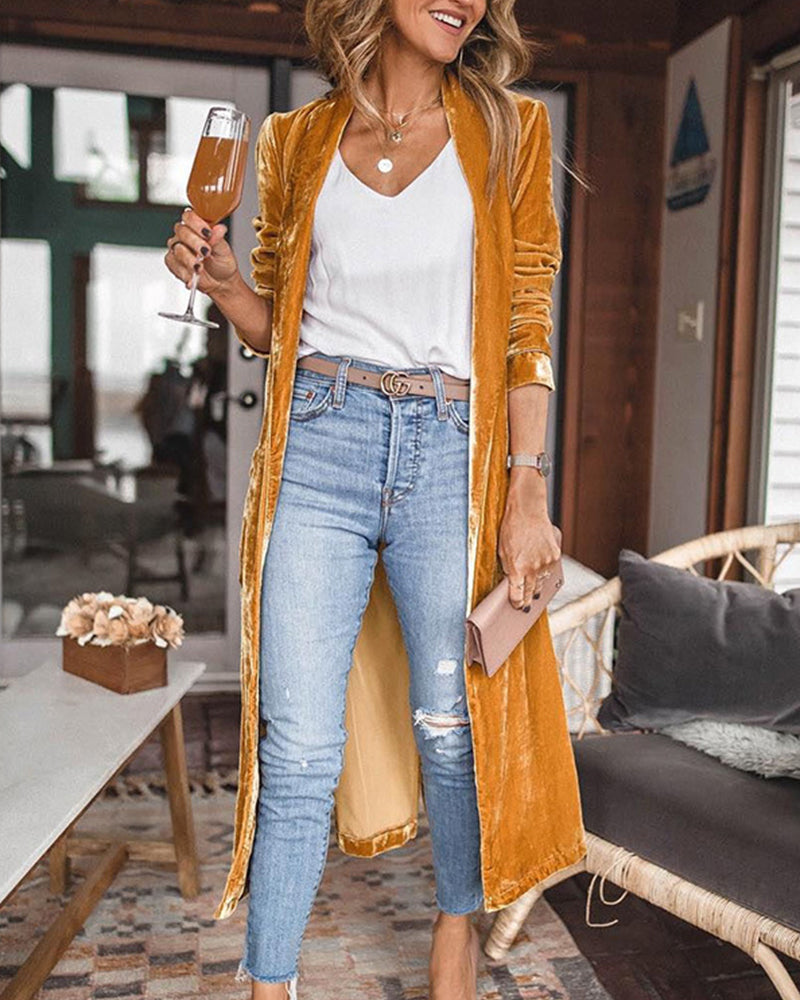 Dames Lange Duster Cardigan van Velvet 1