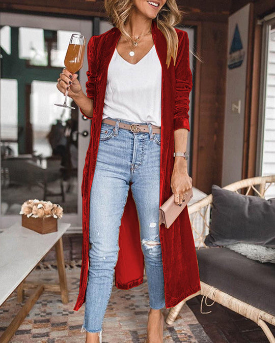 Dames Lange Duster Cardigan van Velvet 7