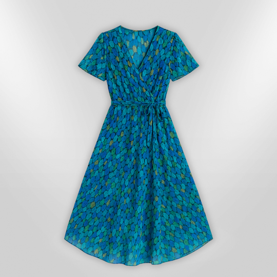 Dames Lange Jurk Asymmetrische V-hals Lichtgewicht voor Feestelijke Kleding en Zomer Kleding 3