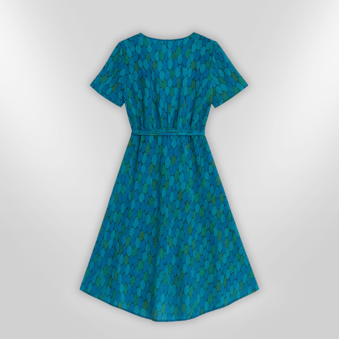 Dames Lange Jurk Asymmetrische V-hals Lichtgewicht voor Feestelijke Kleding en Zomer Kleding 4