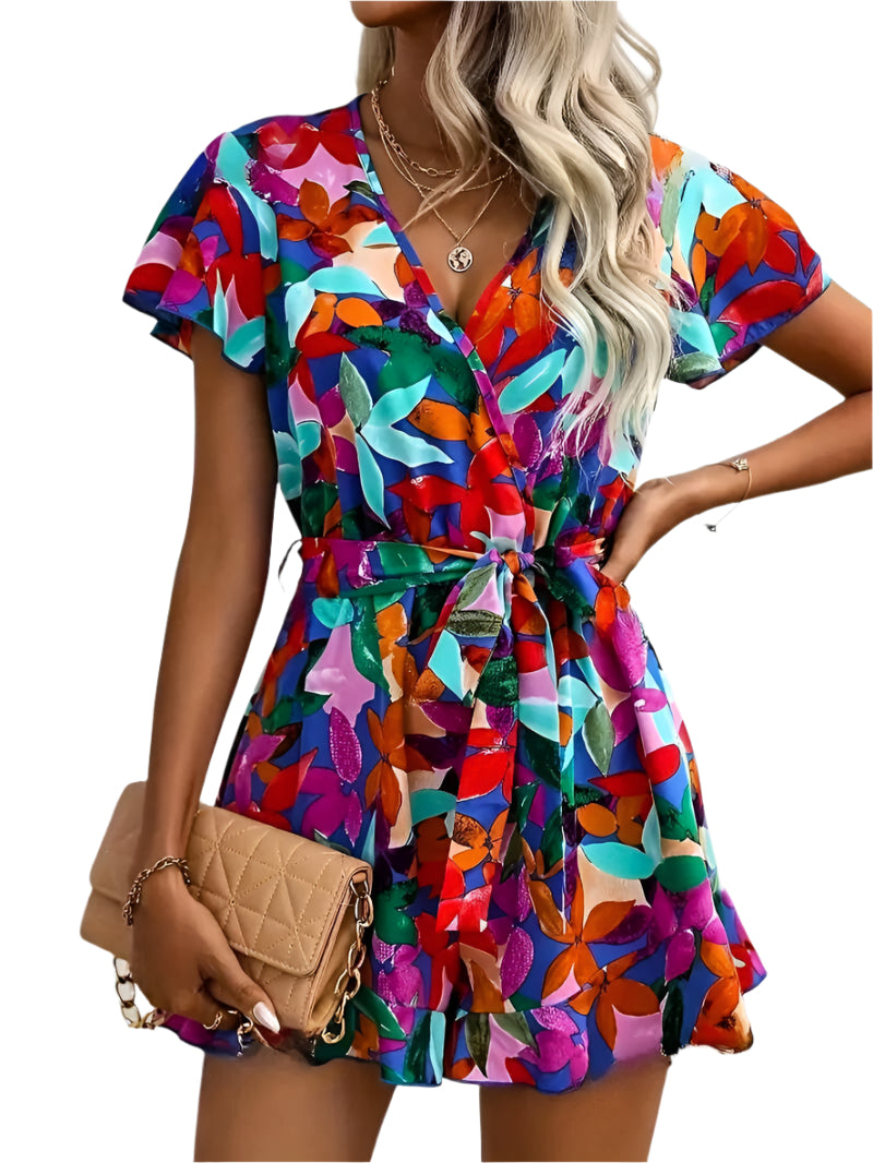 Dames Lange Jurk Bloemenprint Katoen Zomer Kleding 0