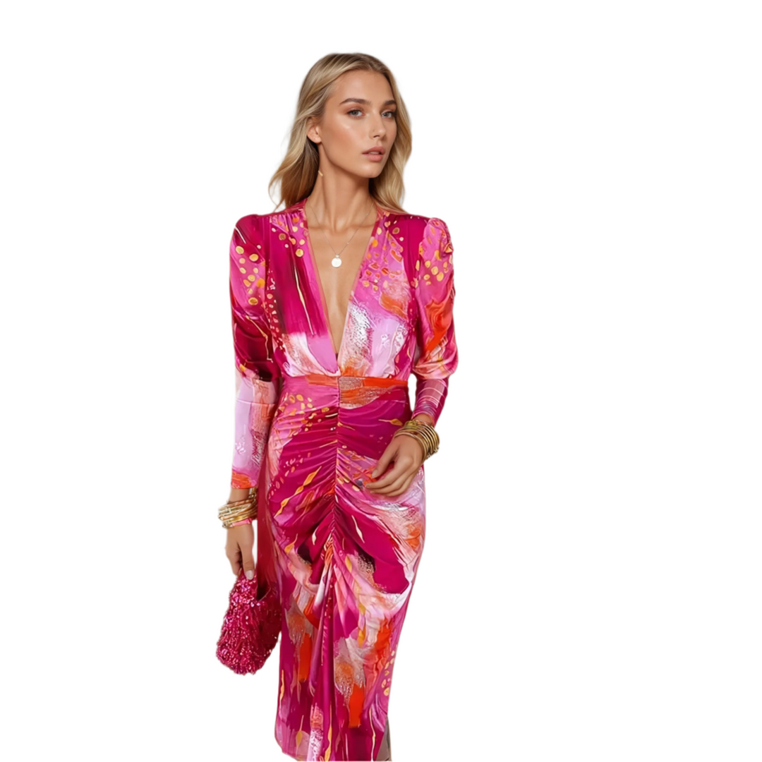 Dames Lange Jurk Elegante Maxi Stijl Zachte Stof 0