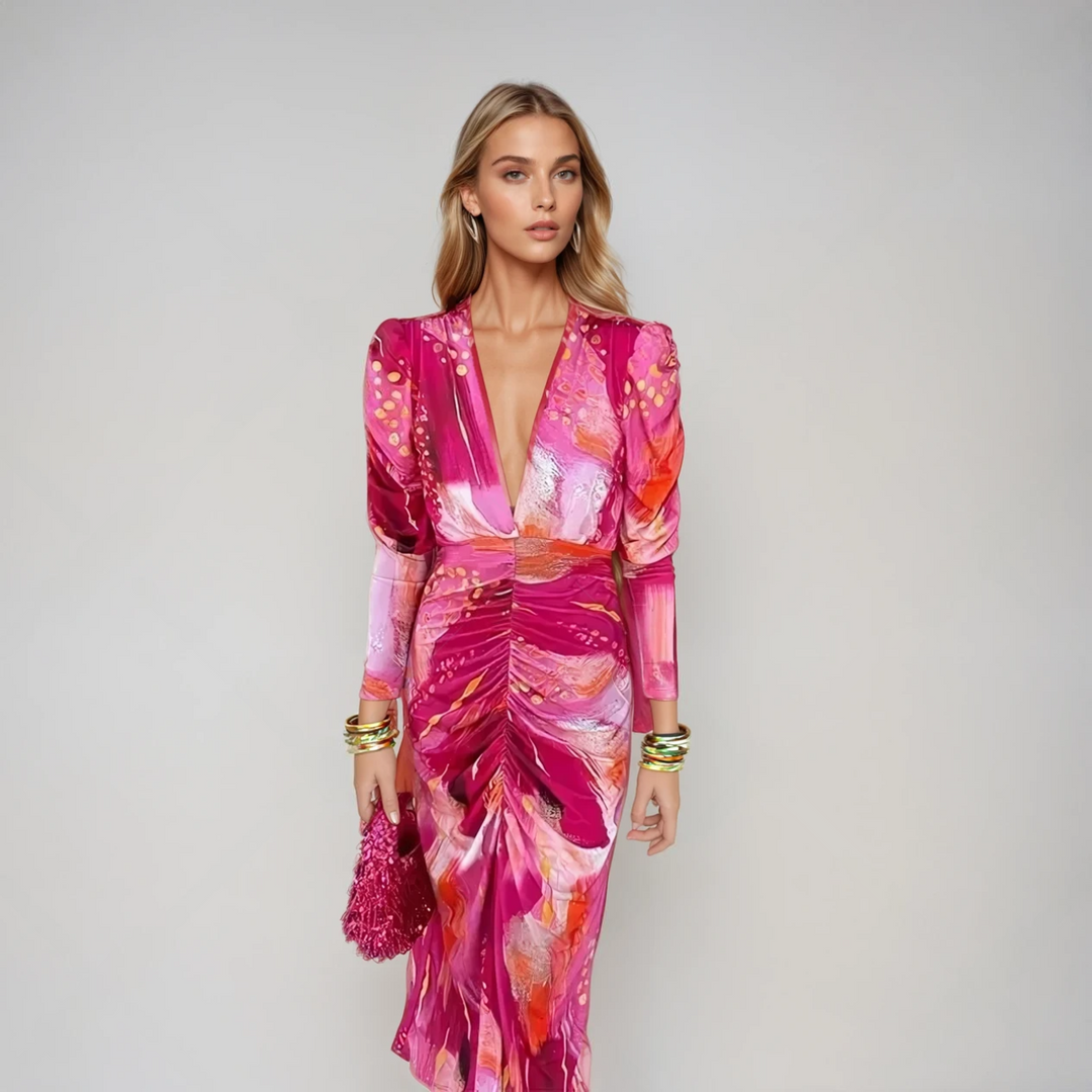 Dames Lange Jurk Elegante Maxi Stijl Zachte Stof 1