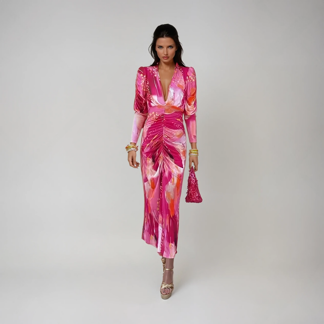Dames Lange Jurk Elegante Maxi Stijl Zachte Stof 3