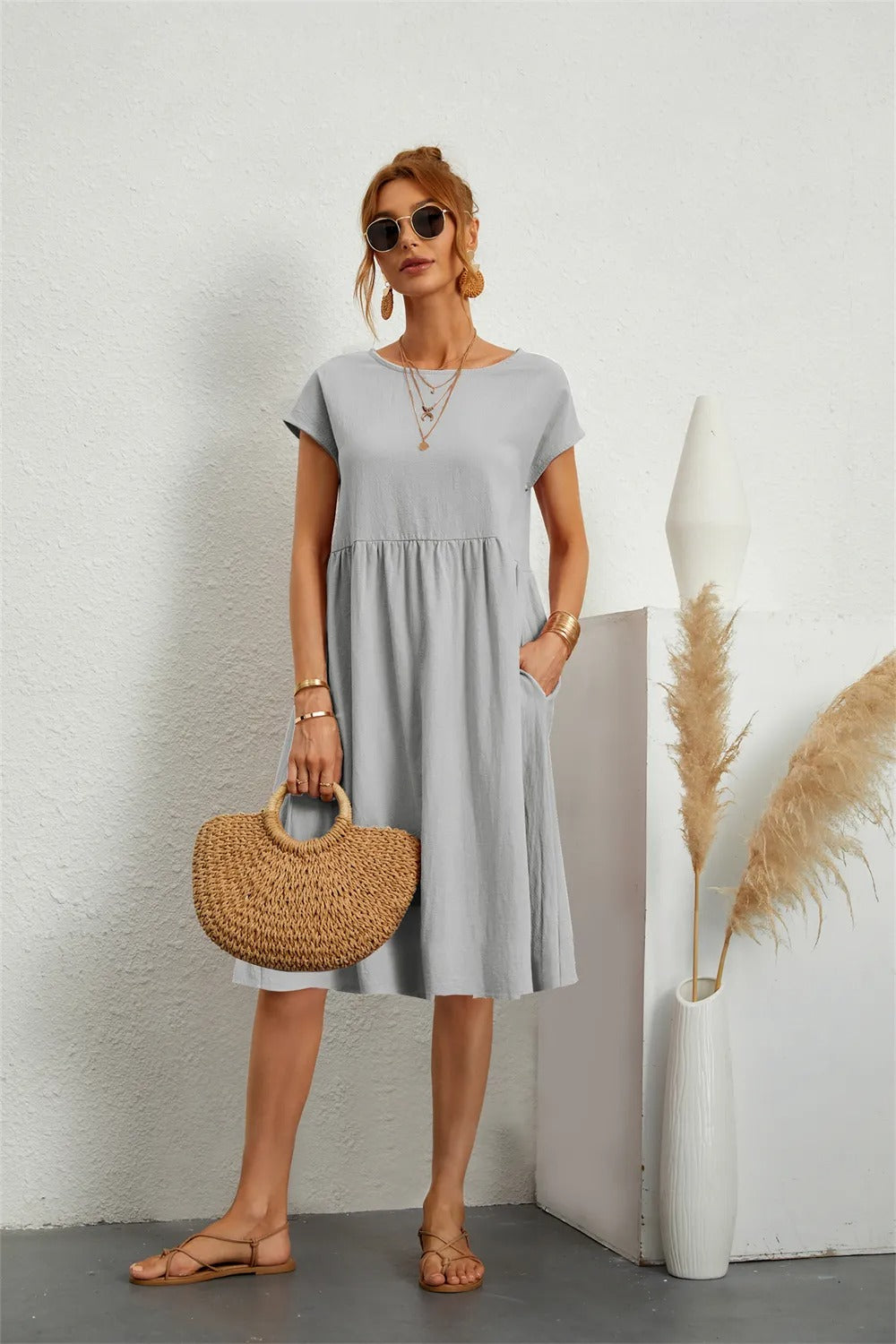 Dames Lange Jurk Stijlvol Comfortabel Voor Feestelijke Kleding en Zomer Kleding 10