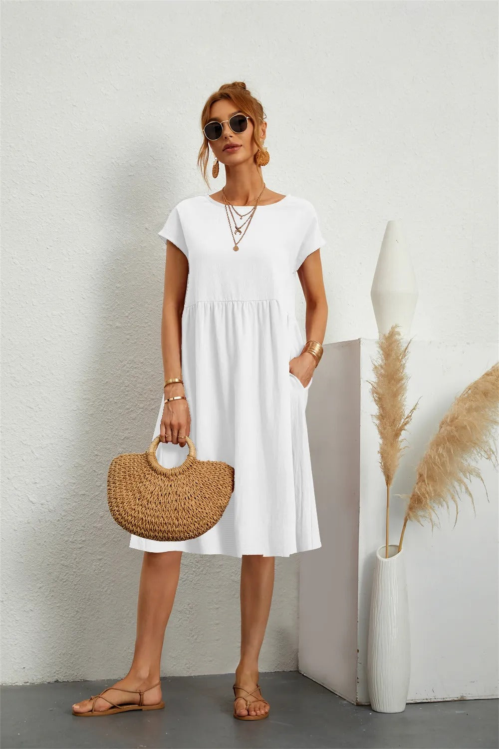 Dames Lange Jurk Stijlvol Comfortabel Voor Feestelijke Kleding en Zomer Kleding 12