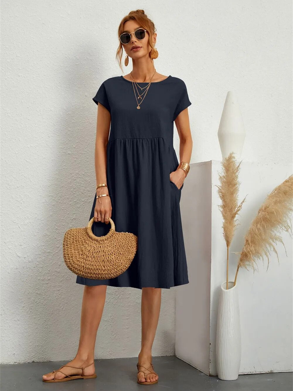 Dames Lange Jurk Stijlvol Comfortabel Voor Feestelijke Kleding en Zomer Kleding 13