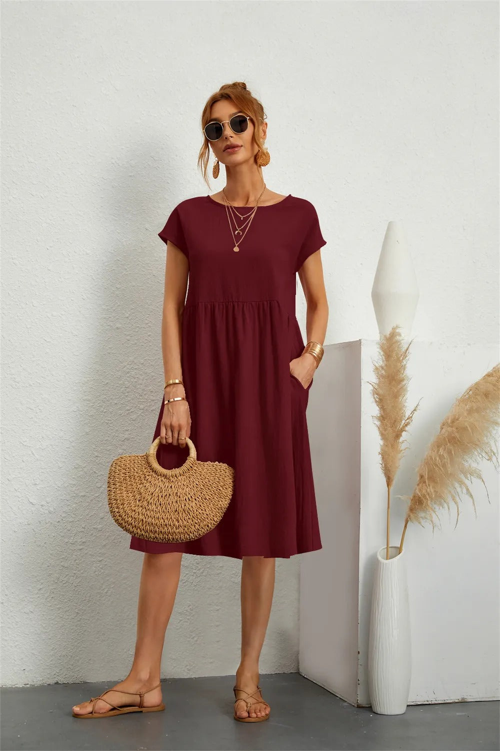 Dames Lange Jurk Stijlvol Comfortabel Voor Feestelijke Kleding en Zomer Kleding 14