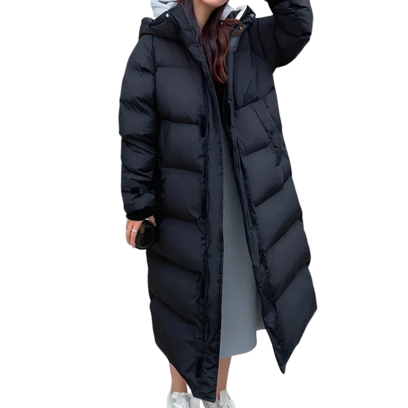 Dames Lange Pufferparka Waterdicht 0