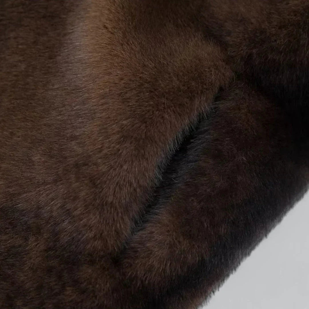 Dames Lange Trenchcoat Met Imitatiebont 4