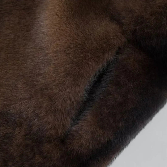 Dames Lange Trenchcoat Met Imitatiebont 4