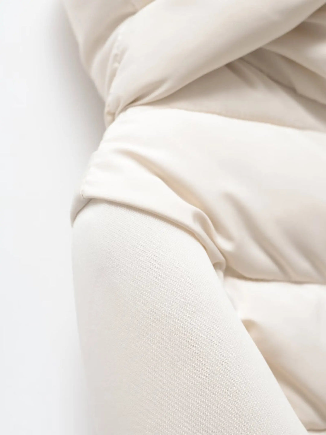 Dames Lange Winterjas Met Capuchon Gewatteerd Herringbone Design 3