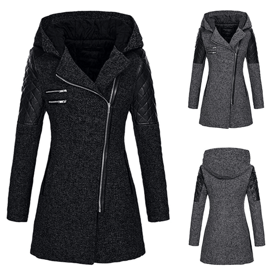 Dames Lange Winterjas Met Stijlvol Design 8