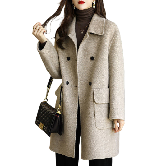 Dames Lange Winterjas Tijdloos Met Ruime Zakken 0