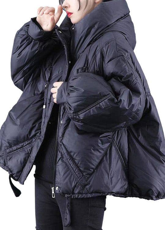 Dames Lange Winterjas met Capuchon en Ritssluiting 0