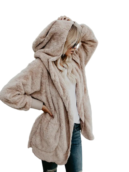 Dames Lange Winterjas met Kap Stijlvol Design voor Koude Dagen 0