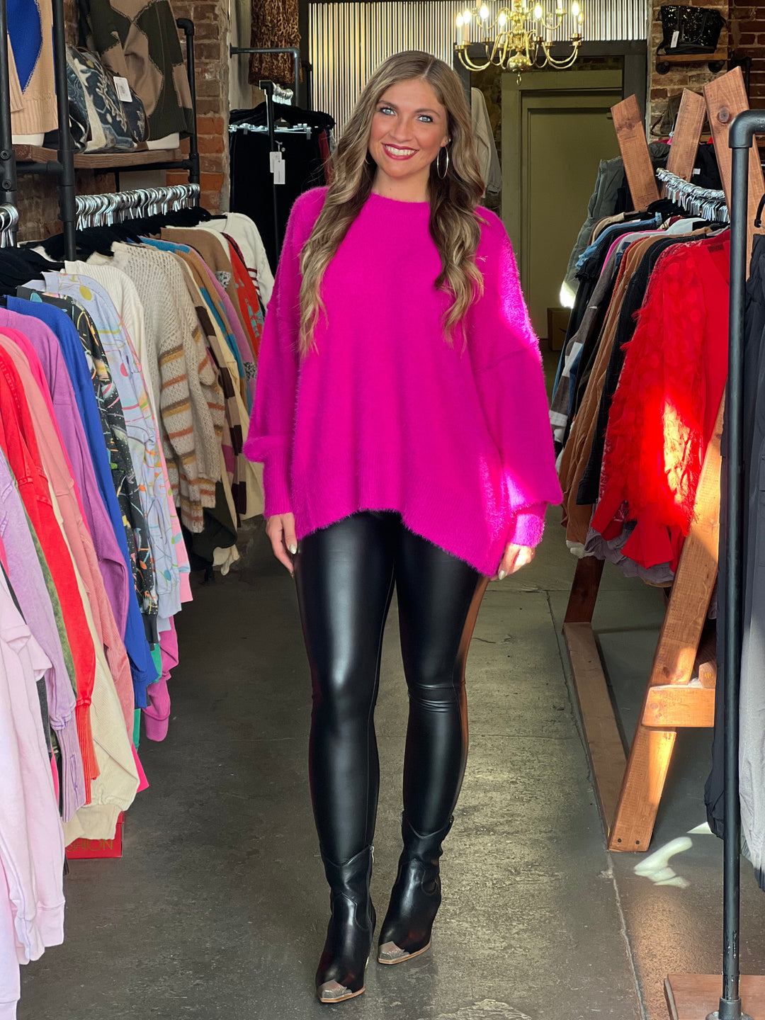 Dames Leggings Faux Leather Moderne Pasvorm 1