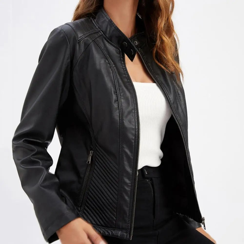 Dames Leren Jas Mystique Lichtgewicht Stijlvol 1