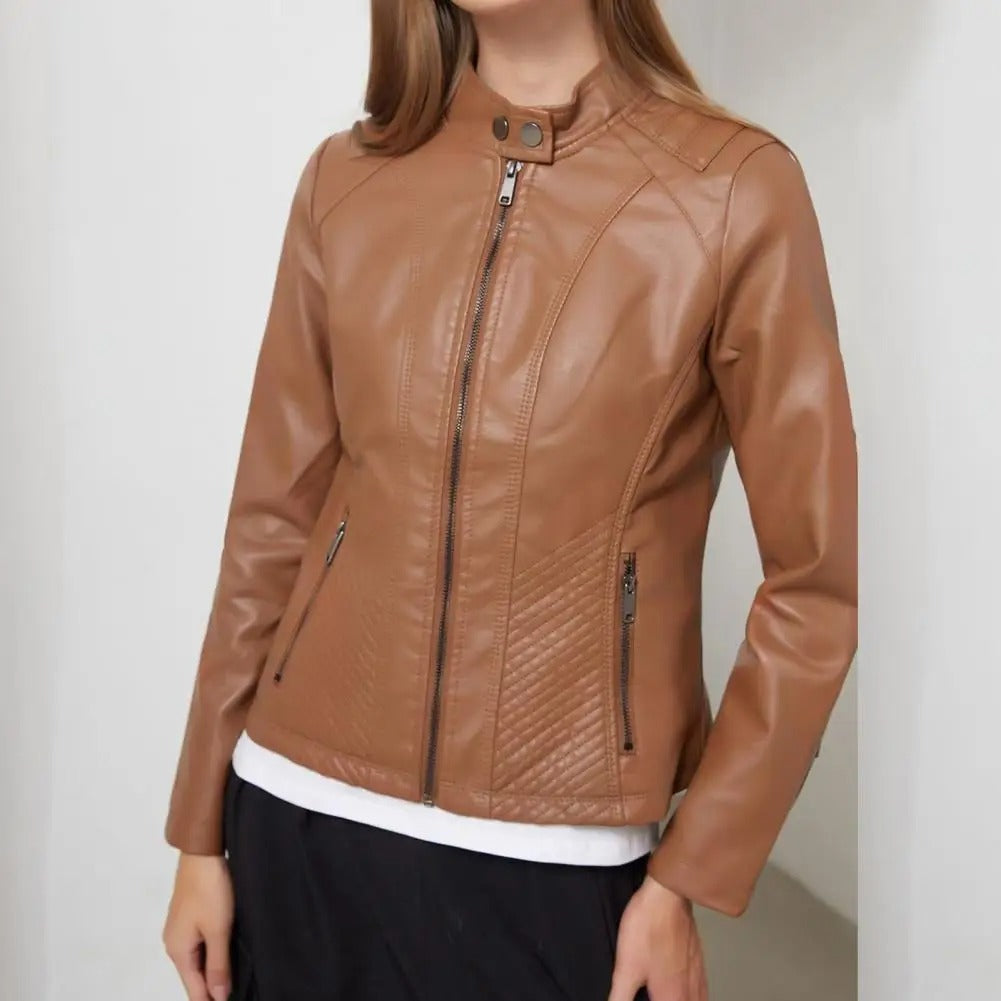 Dames Leren Jas Mystique Lichtgewicht Stijlvol 4
