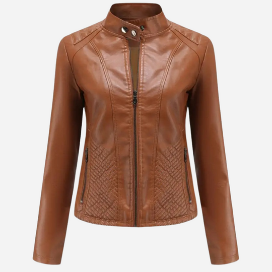 Dames Leren Jas Mystique Lichtgewicht Stijlvol 5