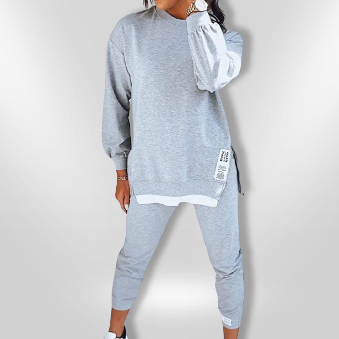 Dames Loungewear Comfortabele Set Oversized Sweatshirt en Joggingbroek 0
