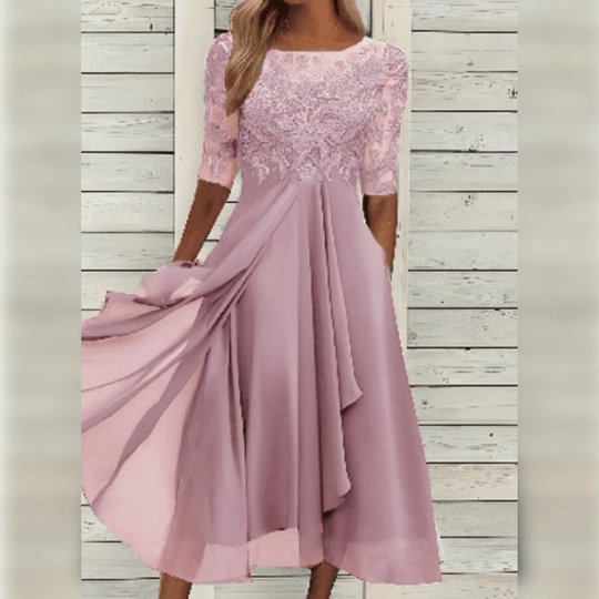 Dames Maxi Galajurk Asymmetrische Rok Kant 7