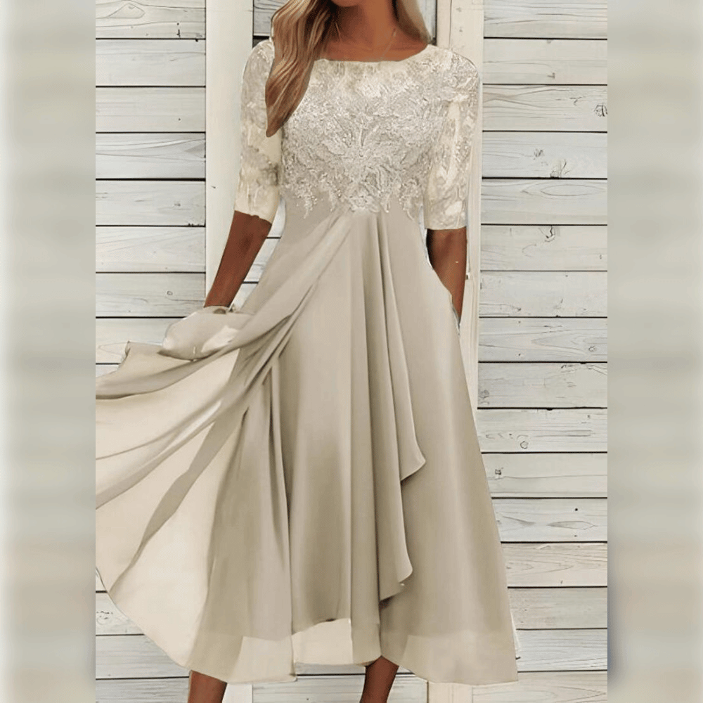 Dames Maxi Galajurk Asymmetrische Rok Kant 8